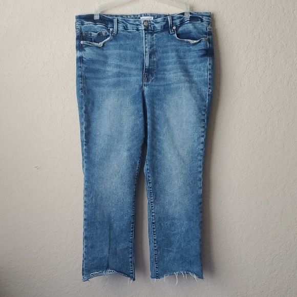 Good American Denim - Good American Classic Blue Jeans Soft-tech Good Legs Straight Jeans